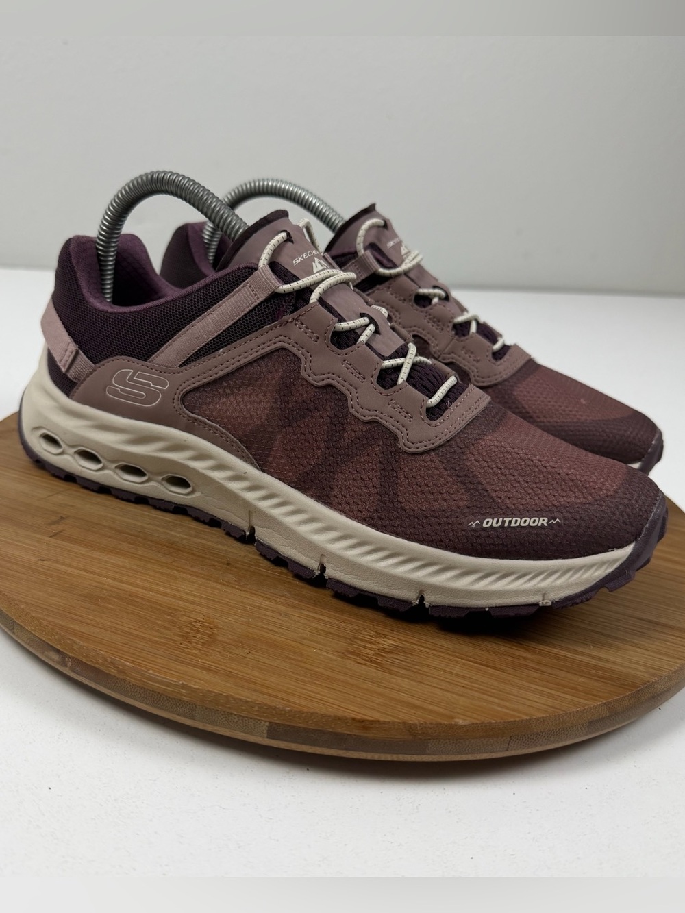 Skechers Women’s Glide-step Outdoor Trail Runner in Burgundy